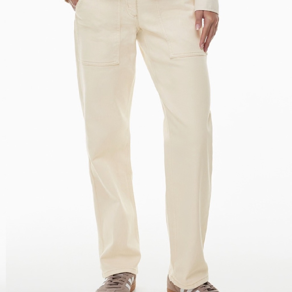 Wilfred Free Aritzia Modern Utility Pant Garment Dyed Birch Sz 6